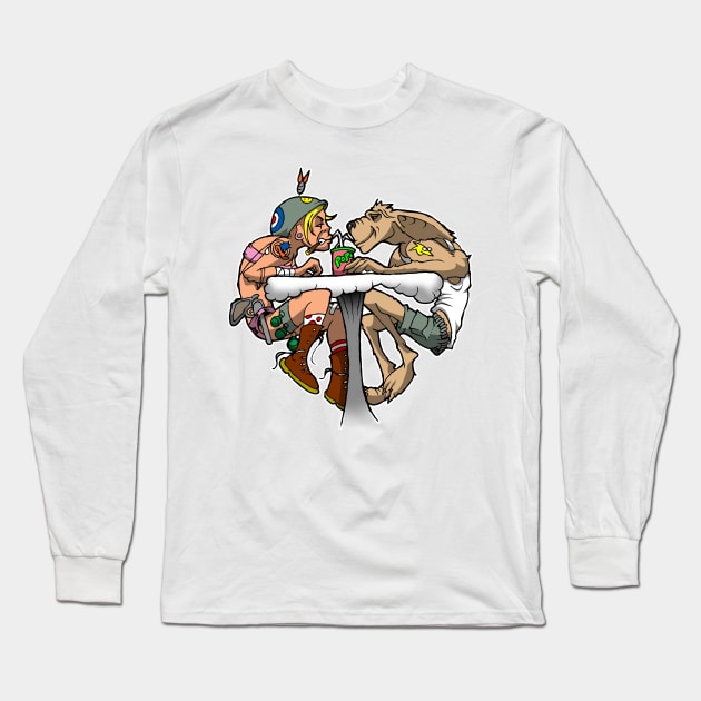 Tank girl and booga heart Long Sleeve T-Shirt by yayzus